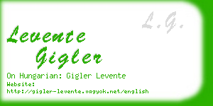 levente gigler business card